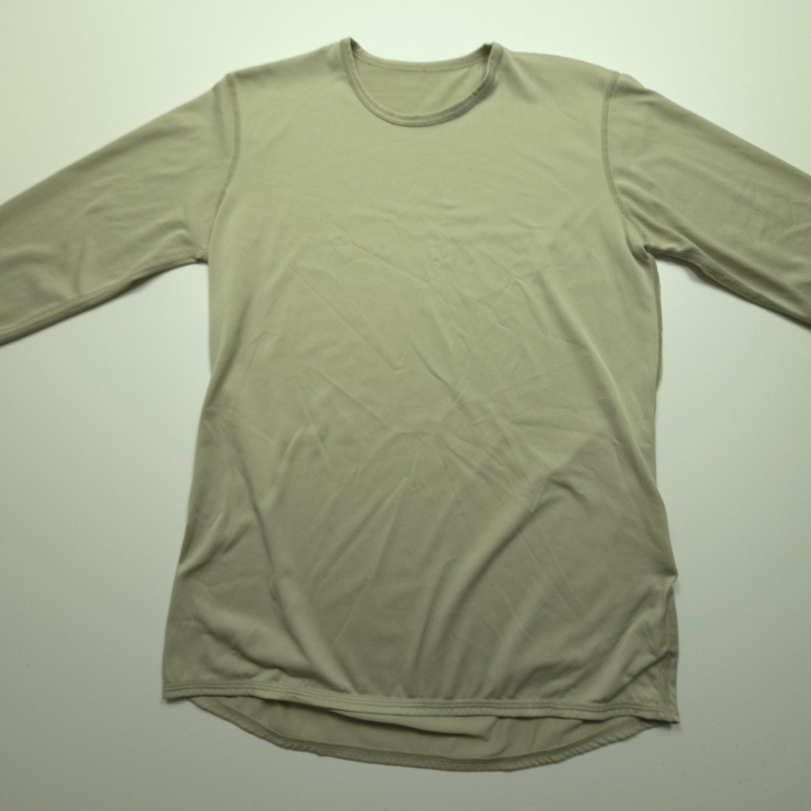 Polartec Mens Shirt Small Short Beige Base Layer GEN III Peckham Light Thermal S