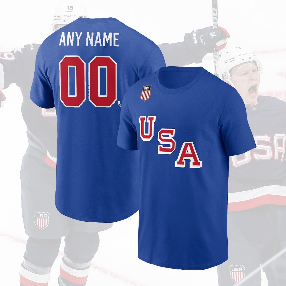 HOT! US Hockey Team Custom Name and Number Personalized Fan Gear Edition