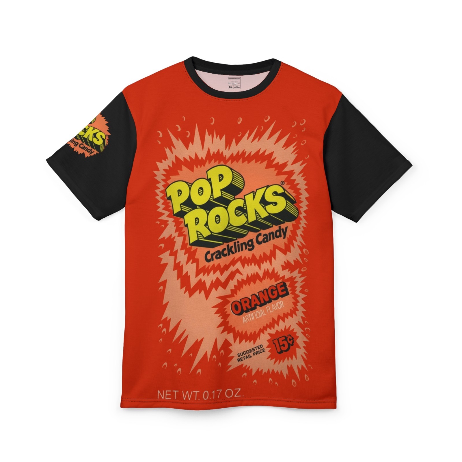 Pop Rocks Orange Crackling Candy 70s Pack T-shirt Vintage Style T-Shirt
