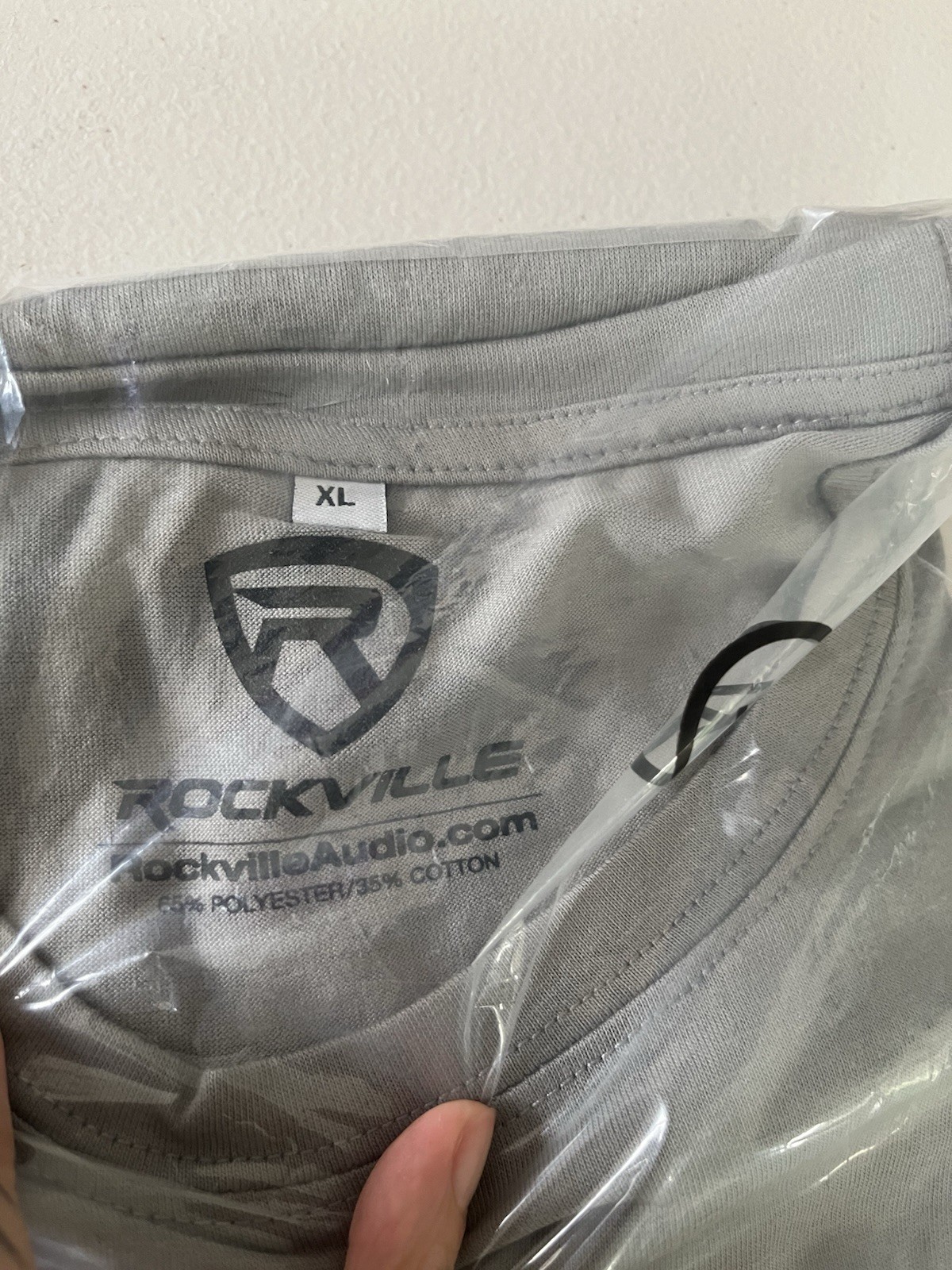 Rockville Audio XL Grey T-Shirt 65% Polyester 35% Cotton NEW