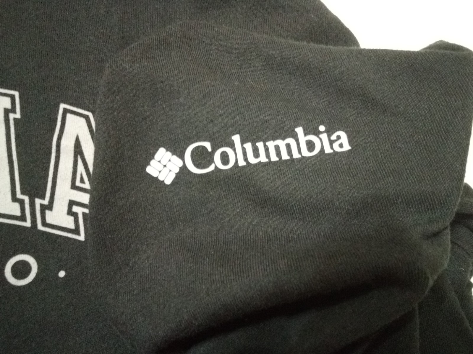 Columbia T-Shirt Men M Black Logo Crew Long Sleeve