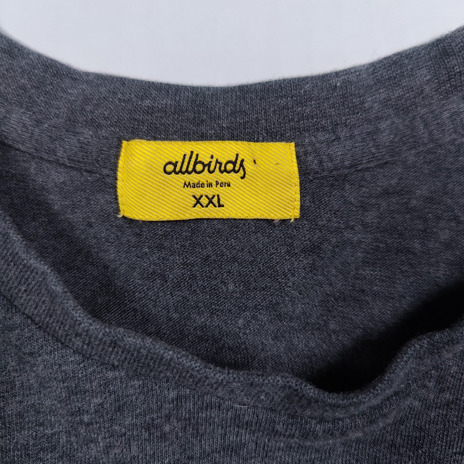 Allbirds Mens Gray Cotton Wool Pocket Short Sleeve T Shirt Size XXL