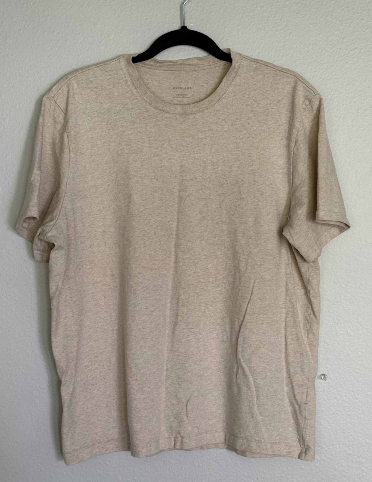 Everlane Men&rsquo;s Premium-Weight Crew T-Shirt – Heather Oatmeal – Size L