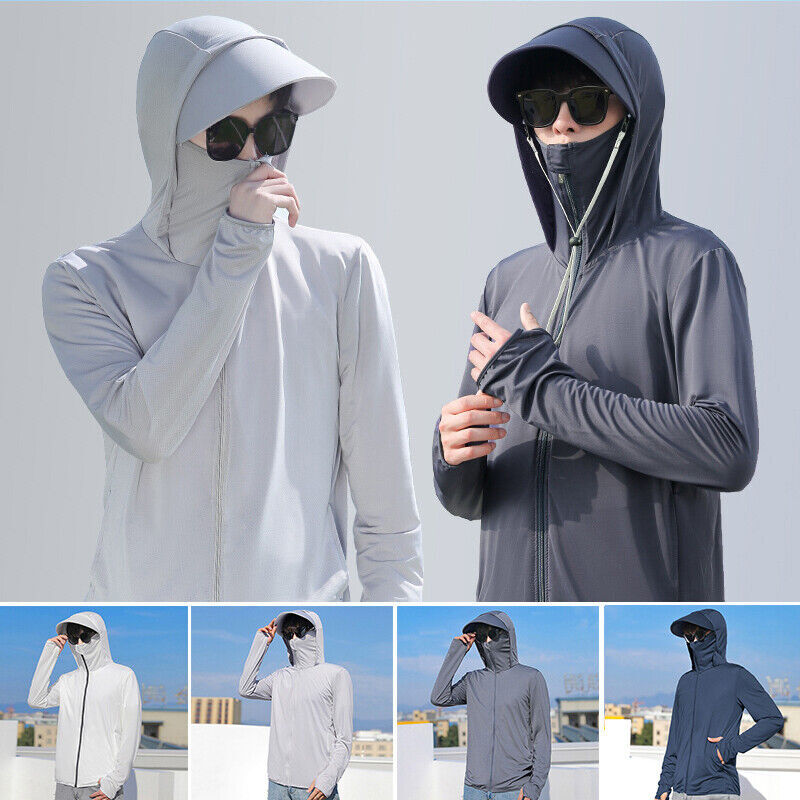 Upf 50+ Men&rsquo;s Long Sleeve Sun Skin Protection T-Shirt Outdoor Fishing Hoodies Us