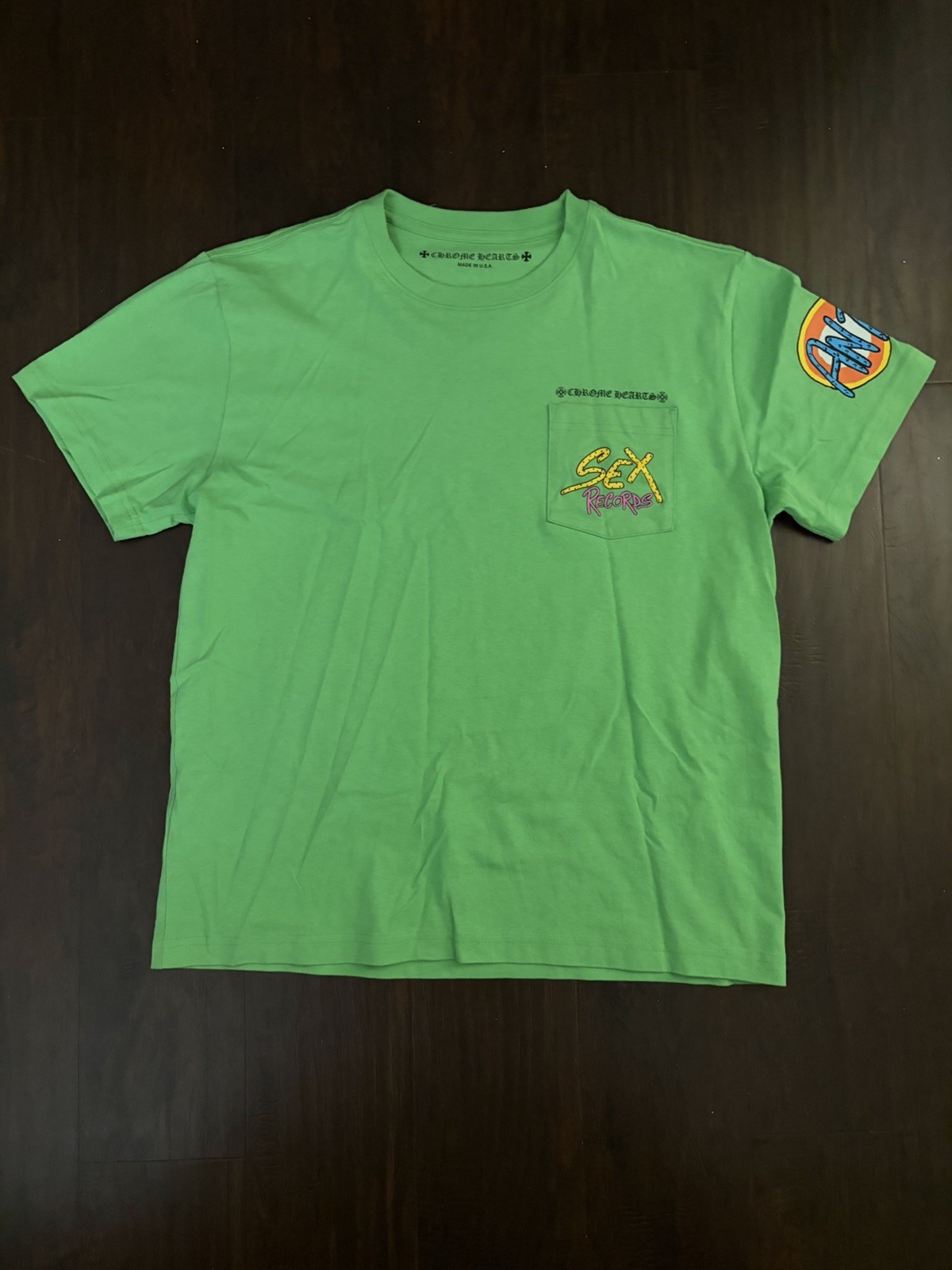 Chrome Hearts Matty Boy Sex Records Green Short Sleeve T-Shirt Large