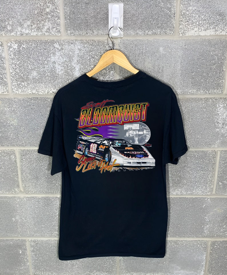 Vintage 1995 Scott Bloomquist Super Dirt Late Model T-Shirt, Late Model Shirt
