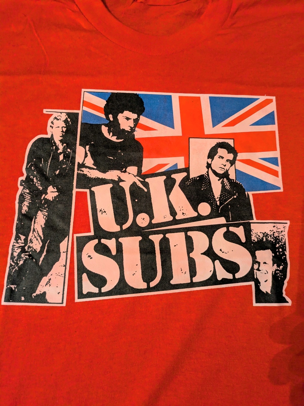 VINTAGE 80&rsquo;S DEADSTOCK U.K. SUBS BAND SHIRT, SLEVELESS SINGLE STITCH PUNK ROCK