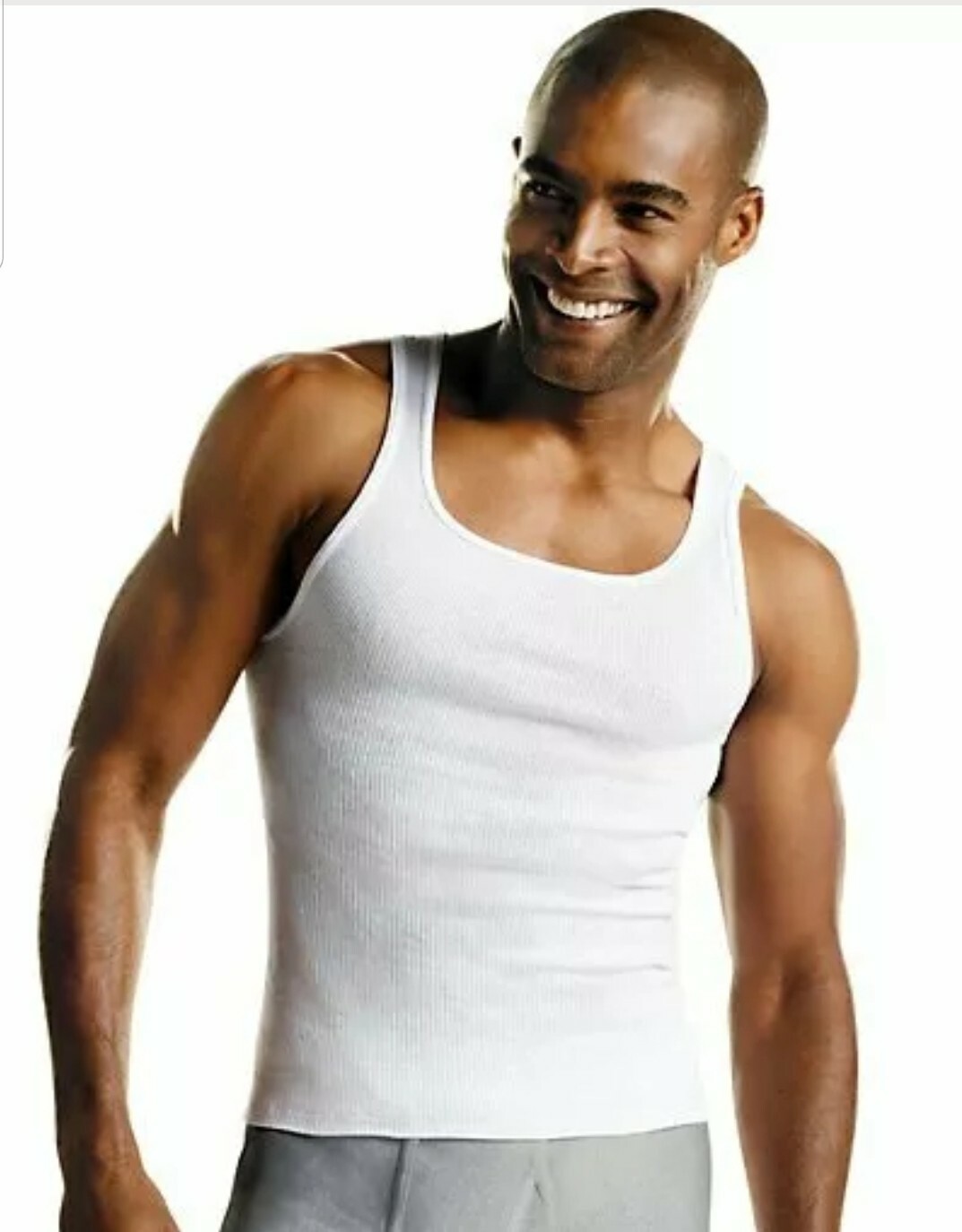 Hanes Men&rsquo;s Tank Undershirt 3-Pack A-Shirt FreshIQ ComfortSoft Tag-free Ribbed