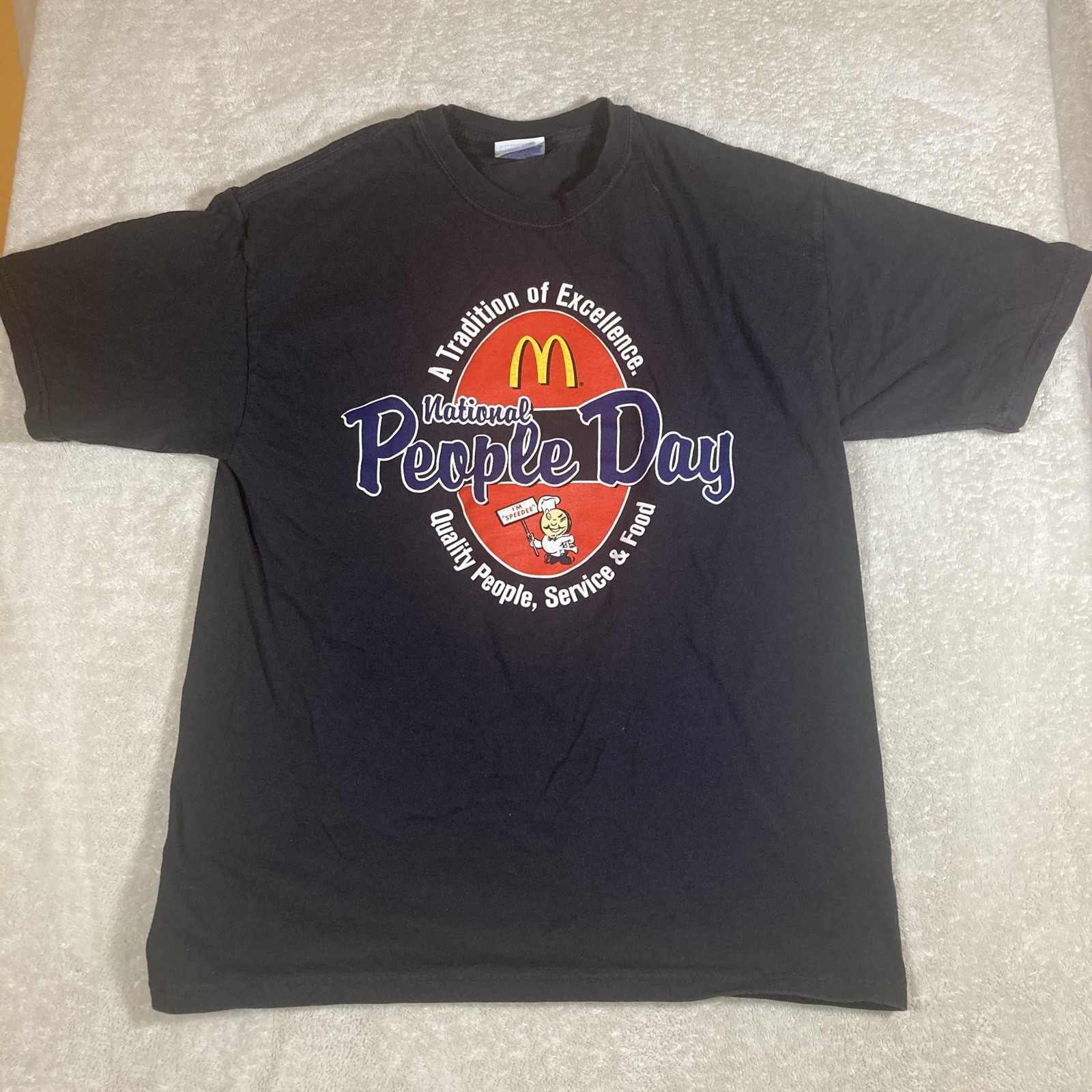 McDonald&rsquo;s National People Day Staff Employee Adult Medium Black T-shirt *Spot