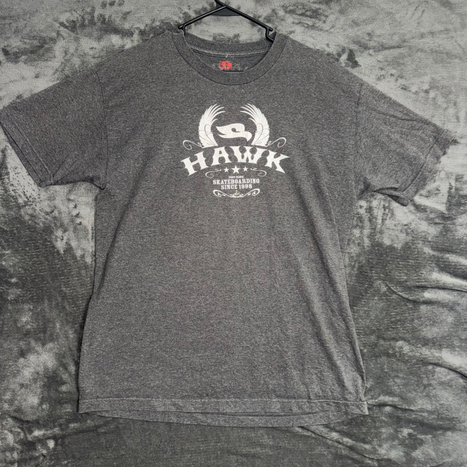Men&rsquo;s Large Vintage Tony Hawk T-Shirt Gray Excellent Skateboarding Graphic