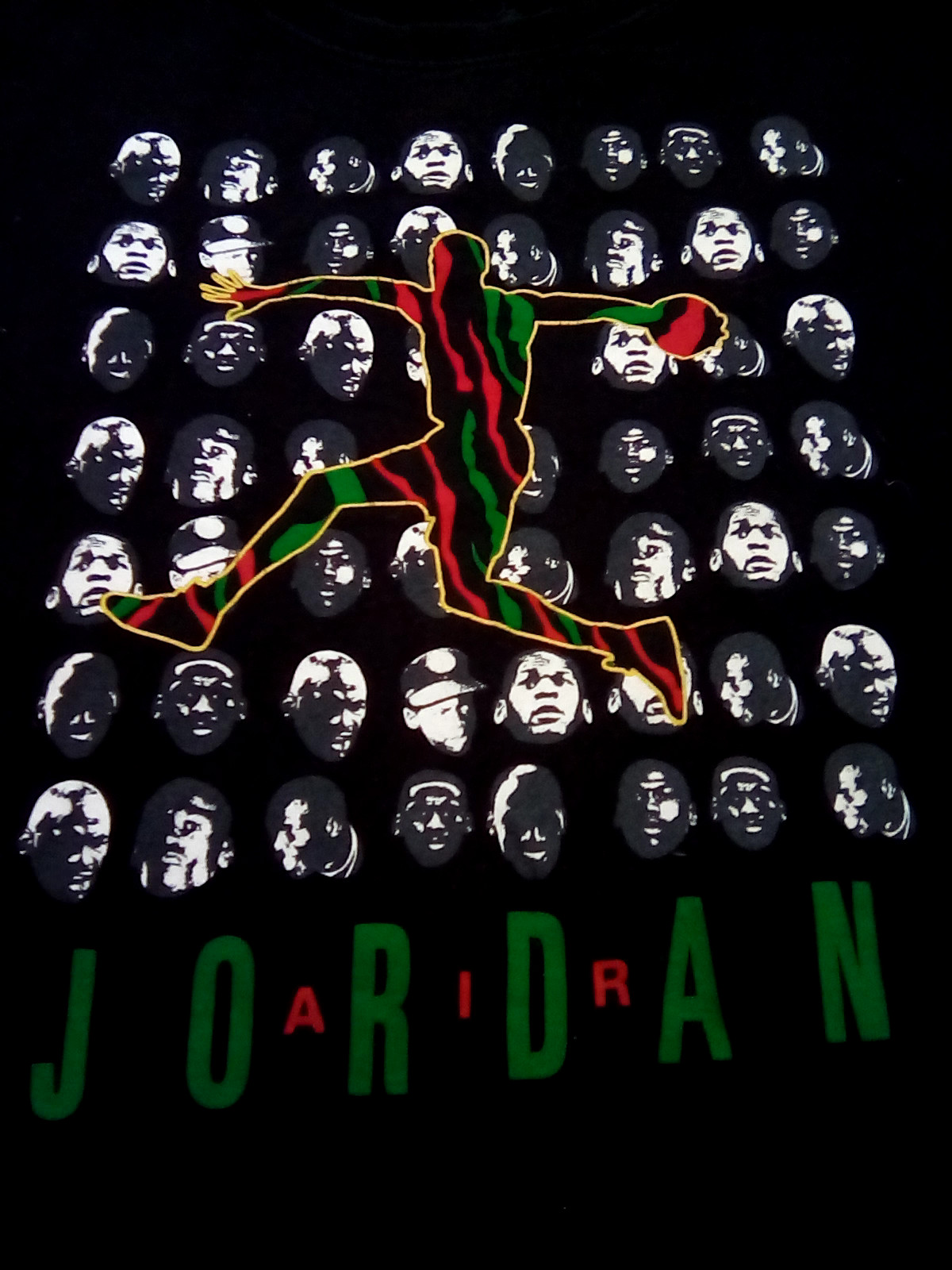 Air Jordan X A Tribe Called Quest T-shirt Men&rsquo;s XXL Black Logo Rap Hip Hop MJ