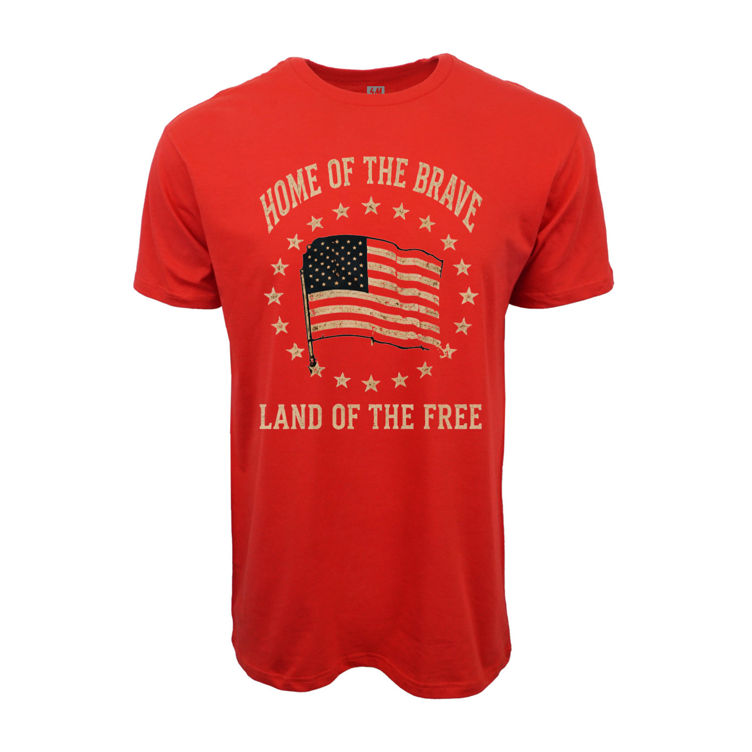 America Flag Home of the Brave Land of the Free Graphic T shirt