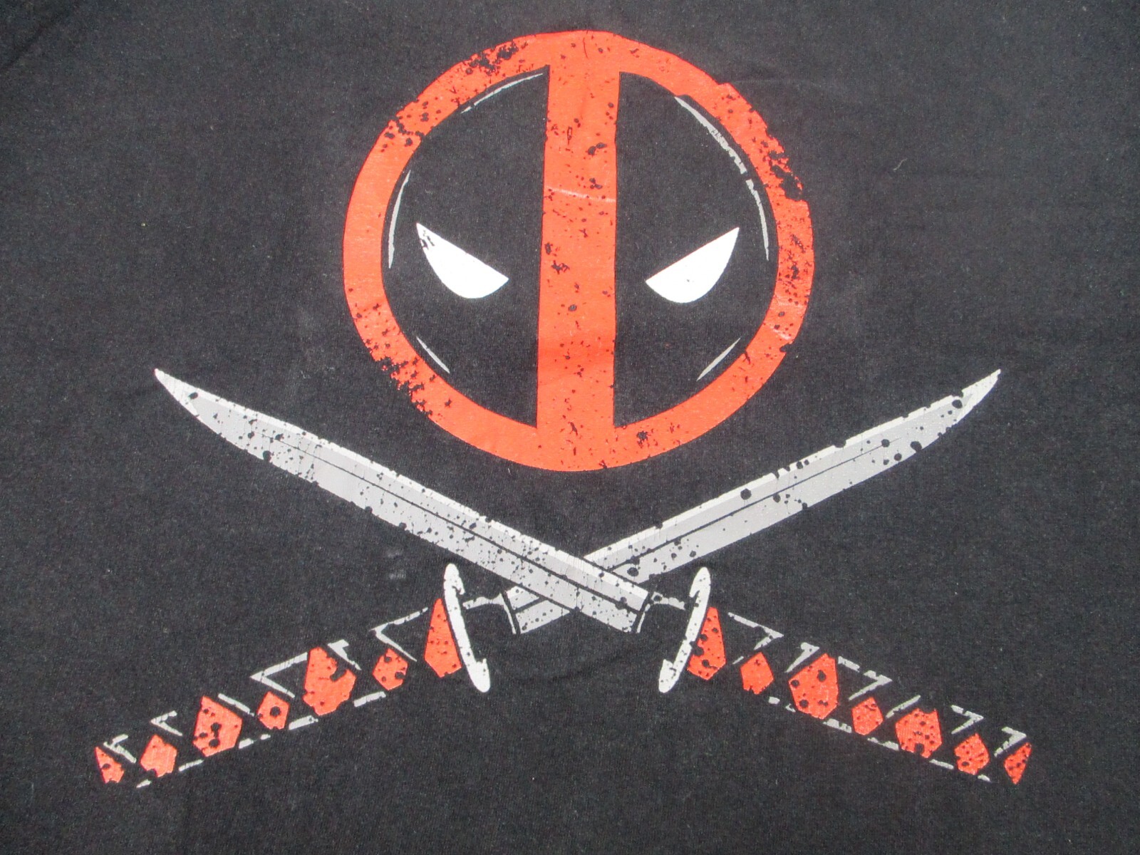 Deadpool Marvel T Shirt Mens Size XL Black Graphic Tee Crew Neck Comics