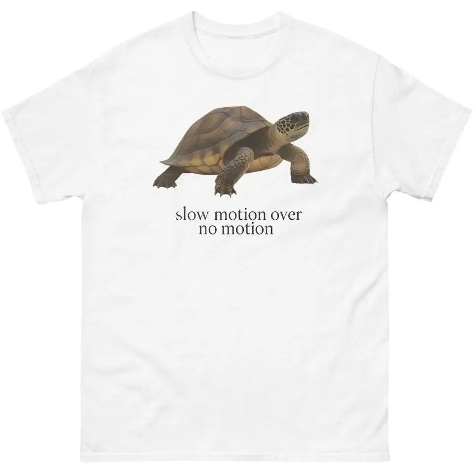 Slow Motion Over No Motion Turtle T-Shirt Turtle Graphic Streetwear