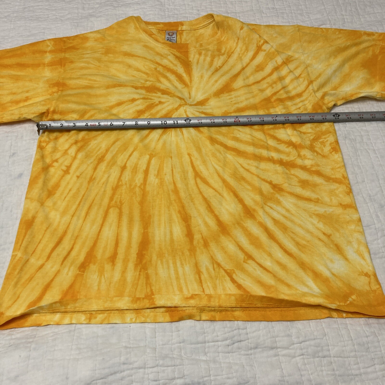 Hand Dyed T-Shirt By Sundog Adult XL Yellow Center Swirl Hand Dyed T-Shirt