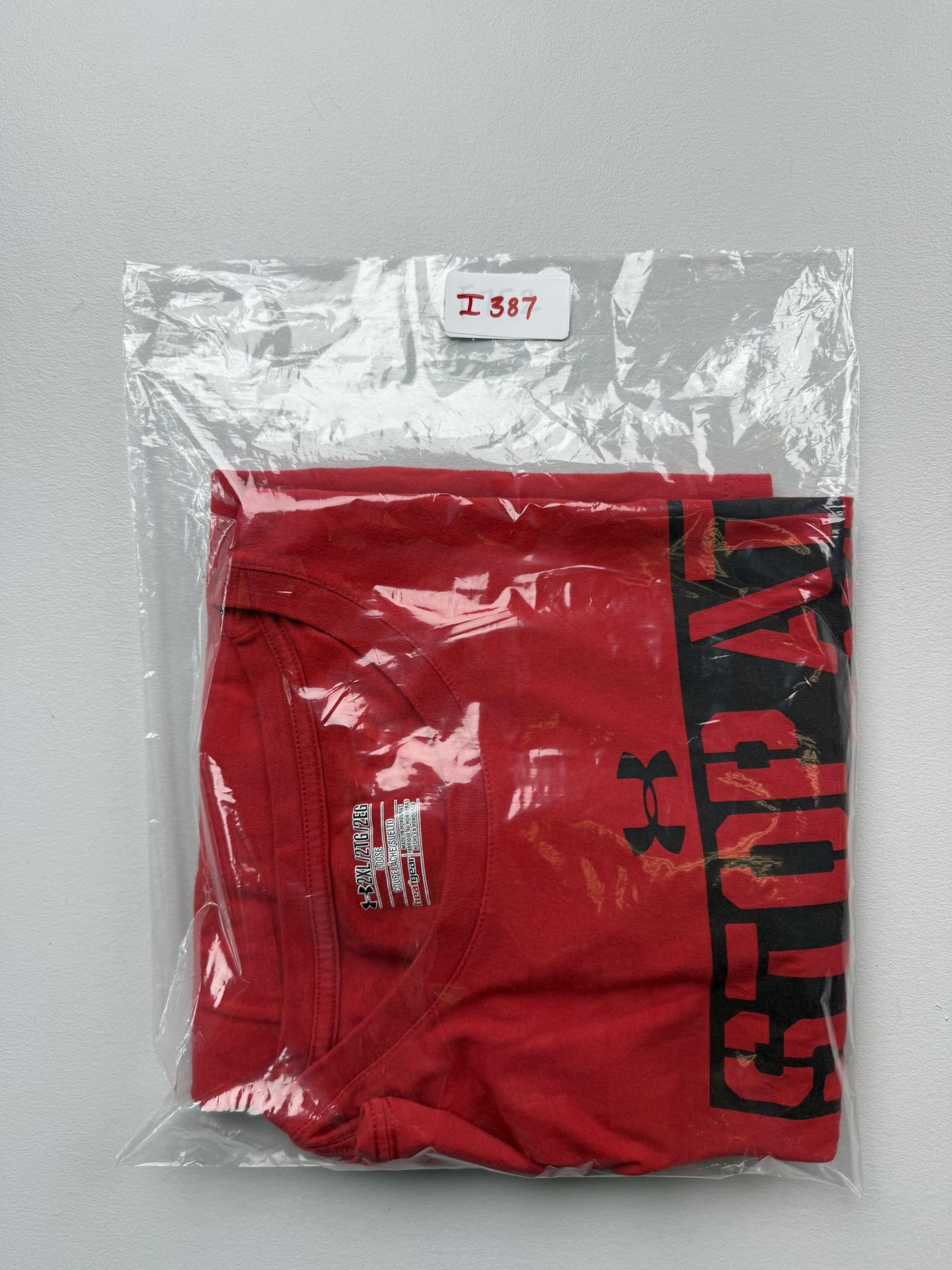 Under Armour Shirt Mens 2XL Red Stop At Nothing Graphic HeatGear Tee Top