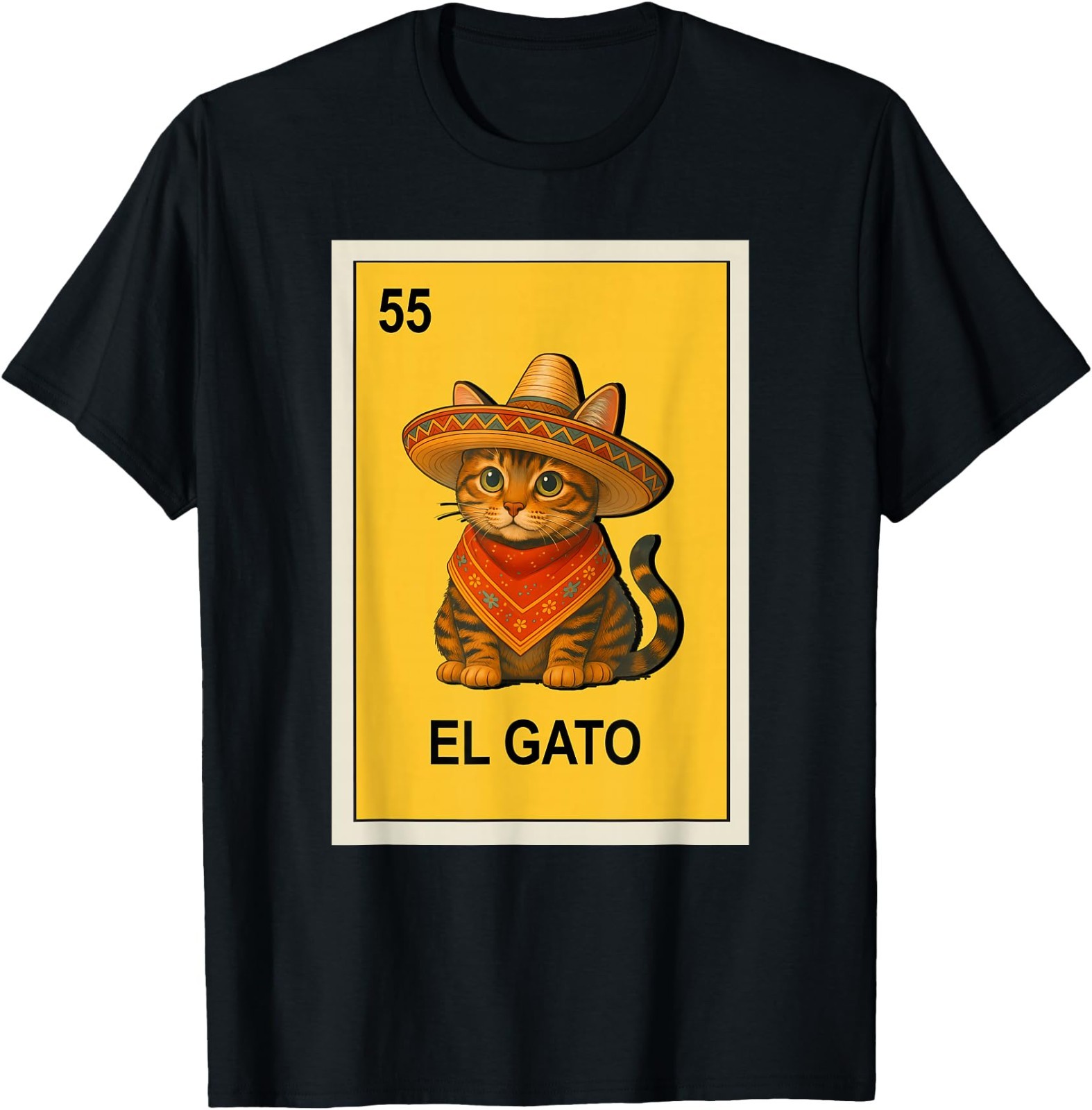 Mexican Lottery Designs Mexican El Gato The Cat Parody T-Shirt
