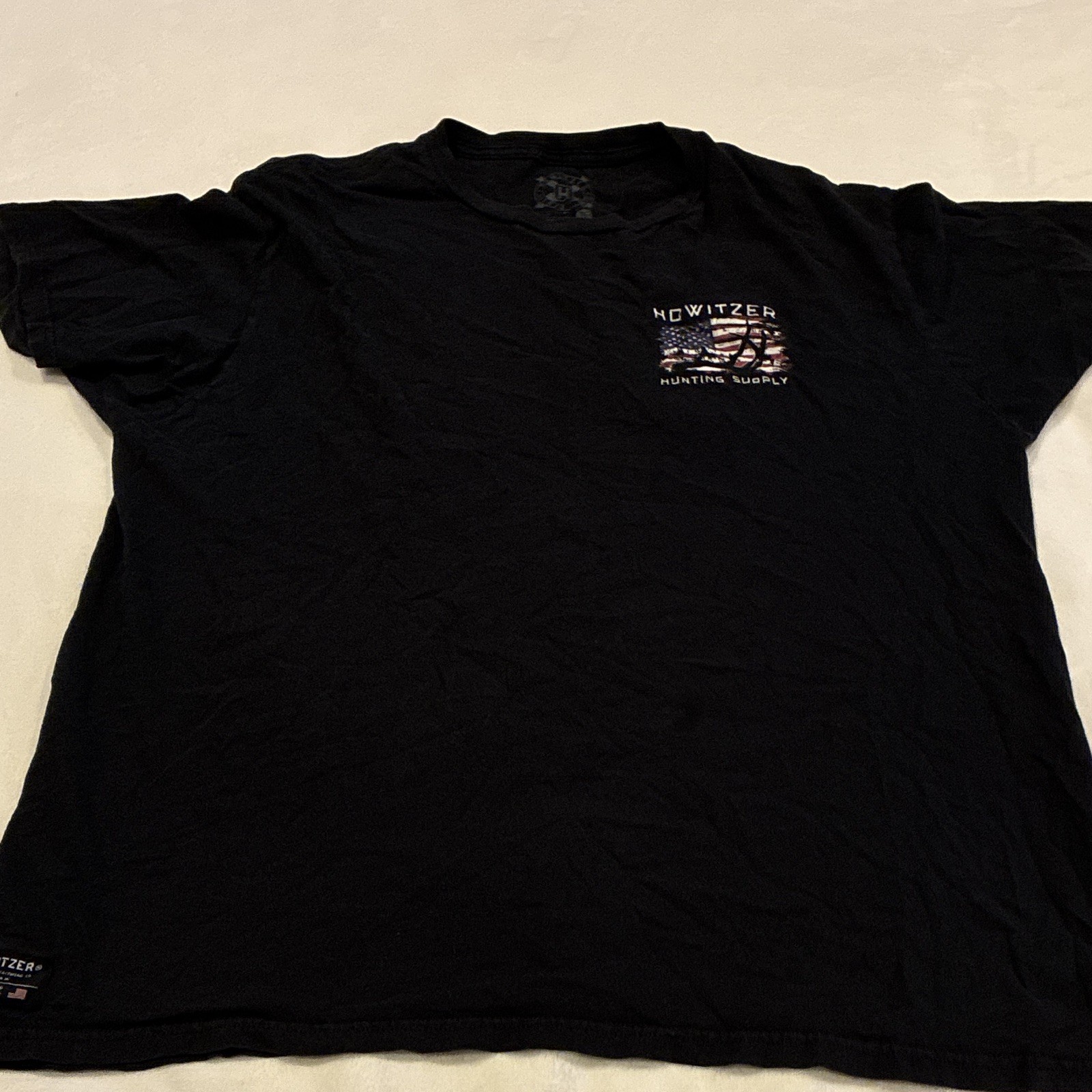 Howitzer Clothing Men&rsquo;s Black Double-Sided Logo Graphic Crew Neck T-Shirt XL