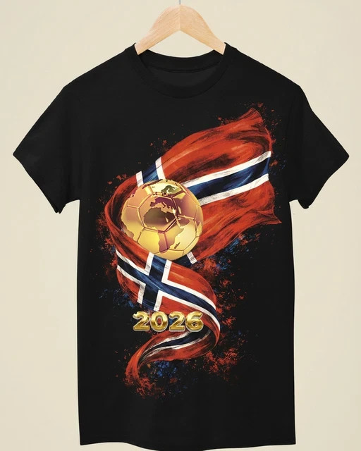 WC 2026 Cool Unisex Black T-Shirt Norway
