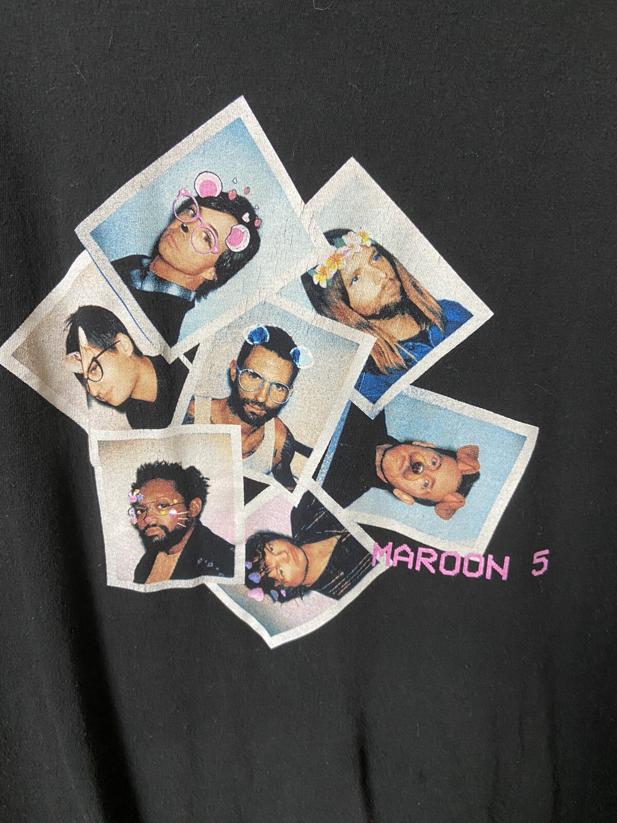 Maroon 5 Shirt Mens XXL Black Red Pill Blues Concert Tour Adam Levine Tee