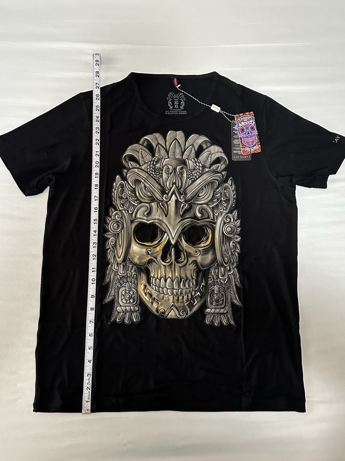 ¡Ay Güey! Men’s Lot of 5 Black Studded Graphic Print Crew Neck T-Shirt Size XL