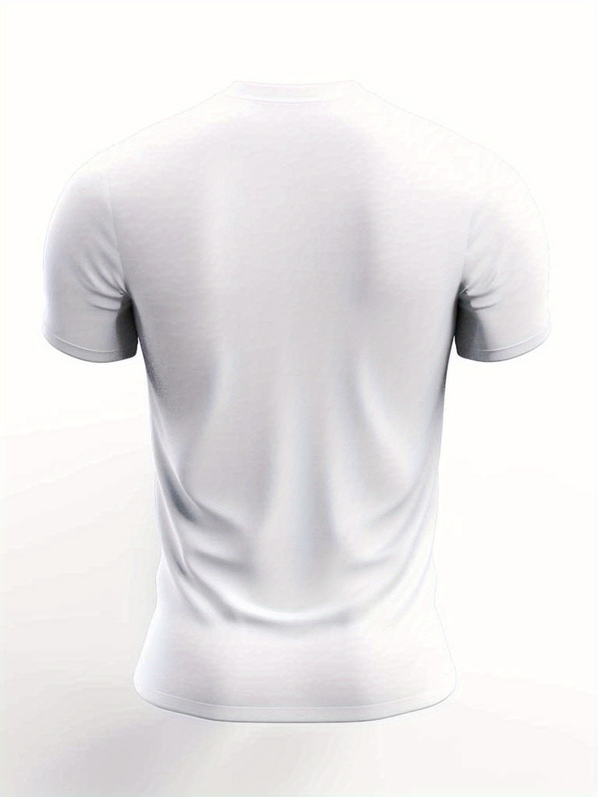 1pc Men&rsquo;S Casual French Quote T-Shirt Summer Top Geometric Pattern Round Neck ♮