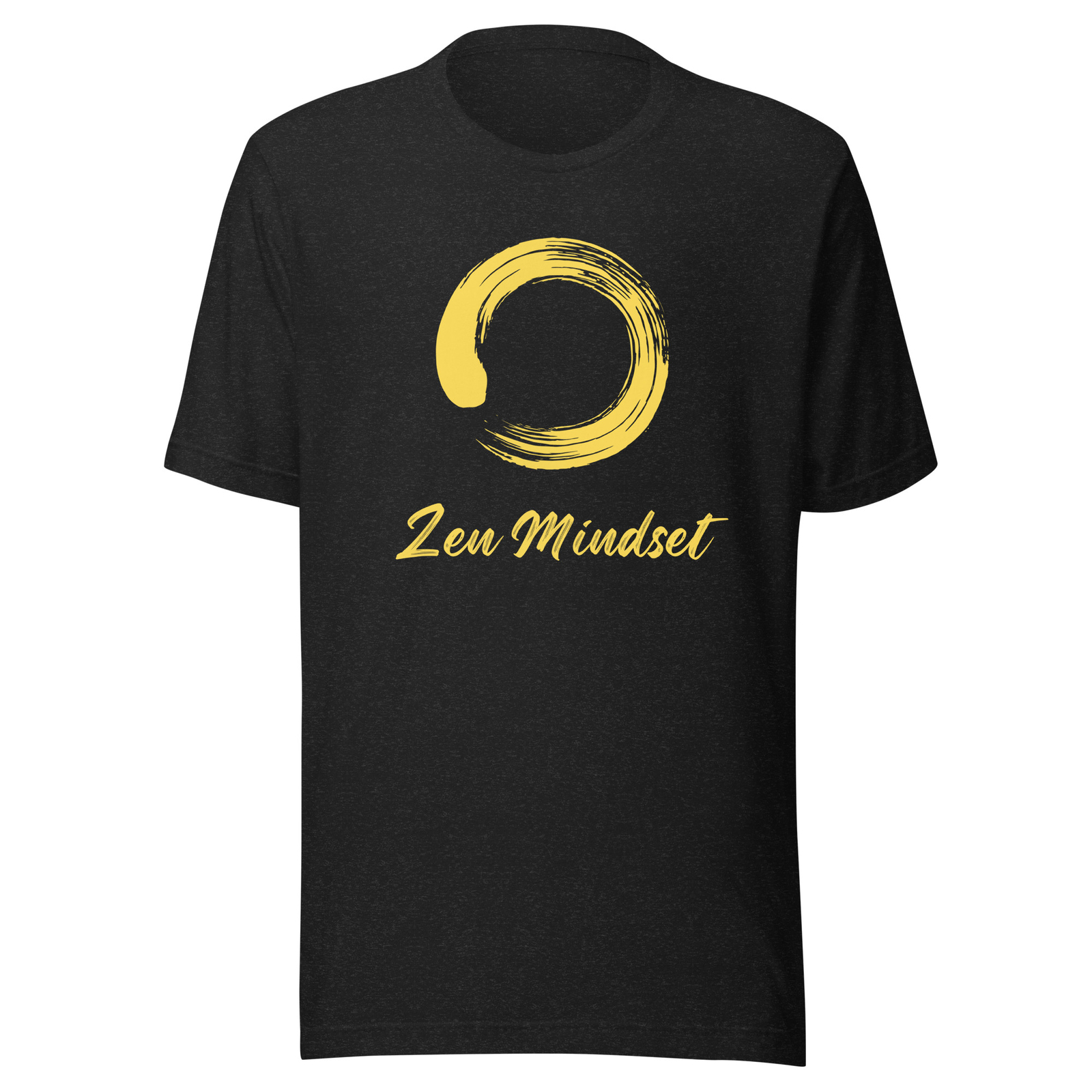 Zen Mindset – Yellow Brushstroke Circle T-shirt