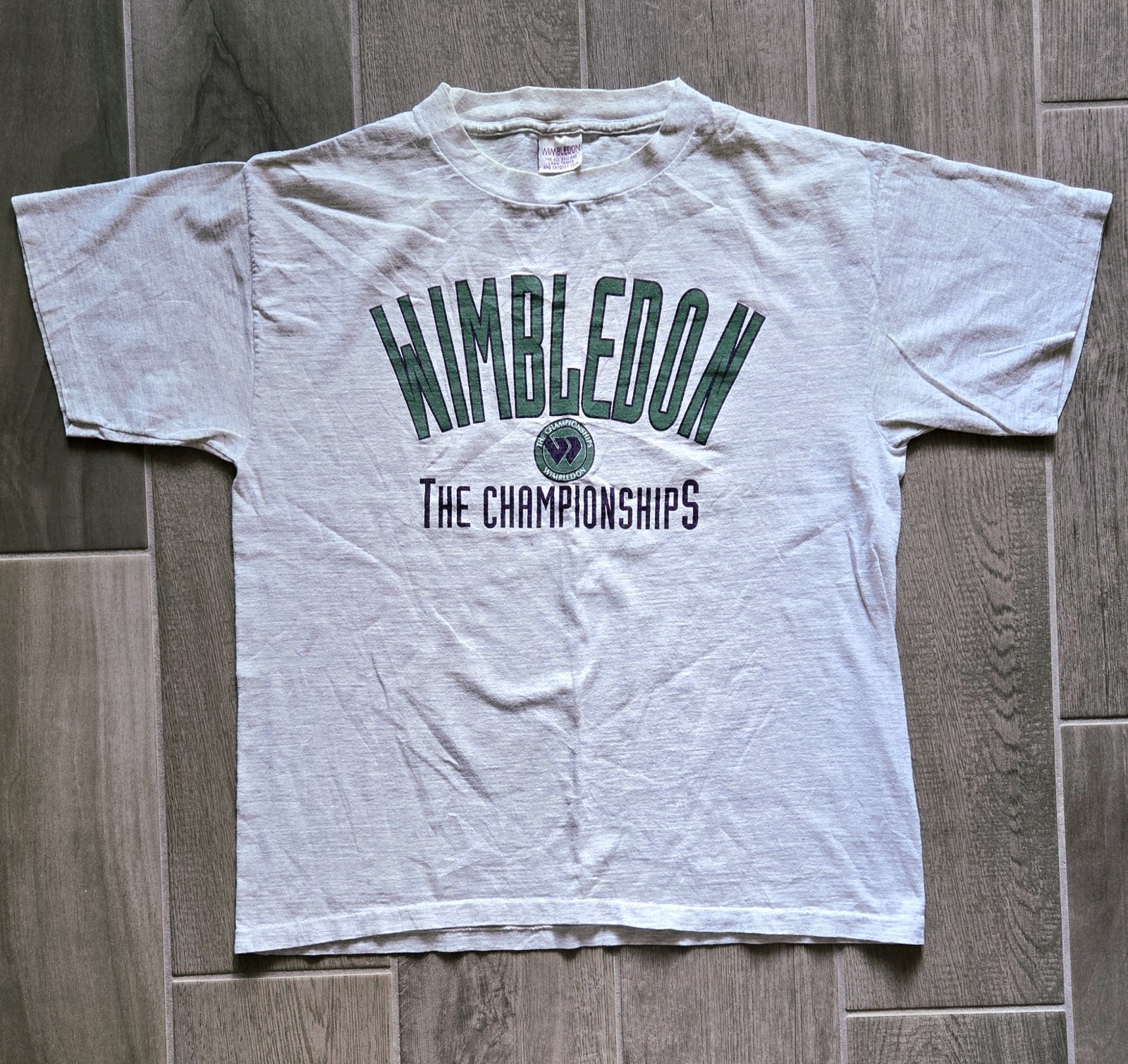 Vintage 90s Wimbledon Tennis Championships T-Shirt Made In USA Unmarked L