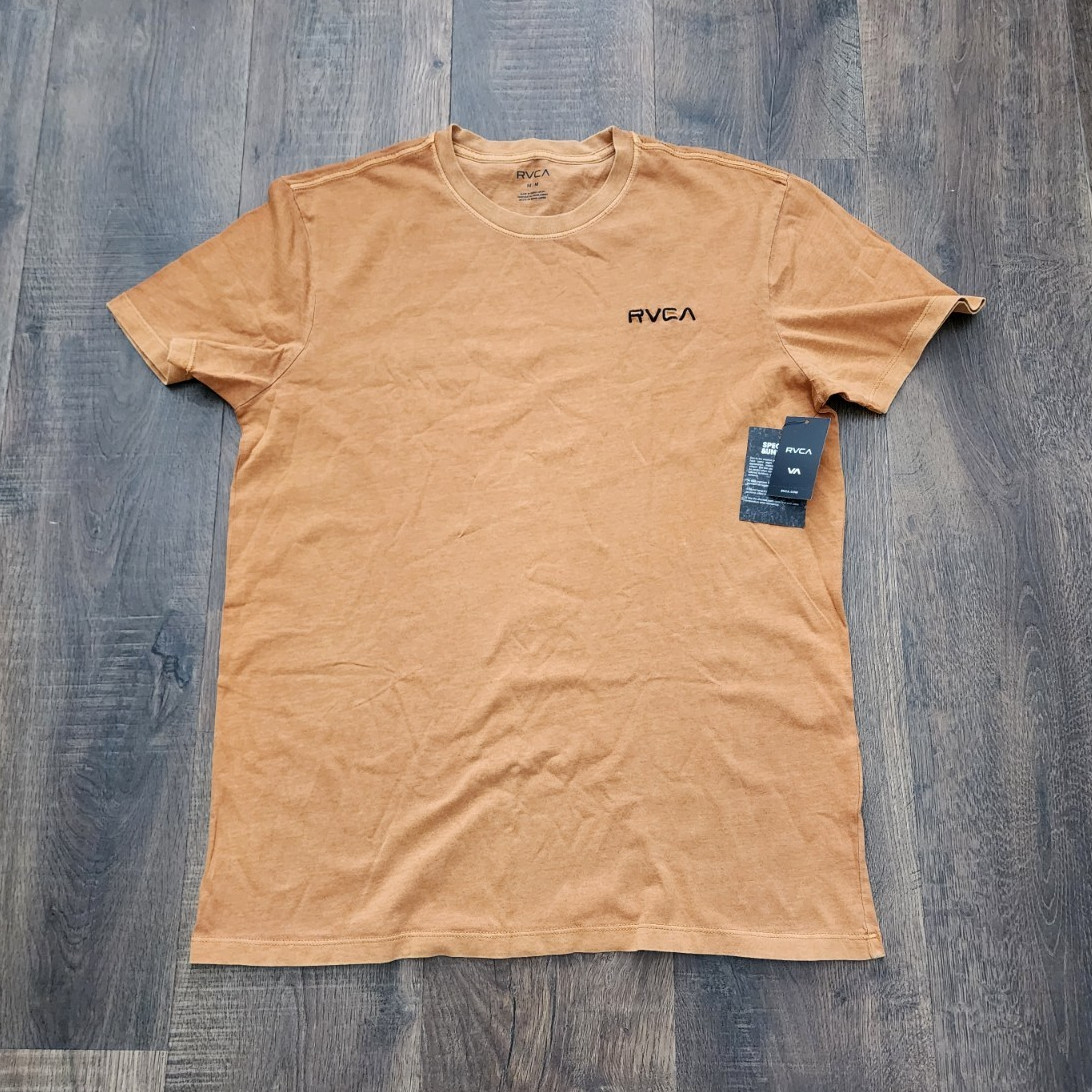 RVCA Men&rsquo;s Logo T-Shirt Rusty Cotton Knit Short Sleeve Crew Neck Regular M