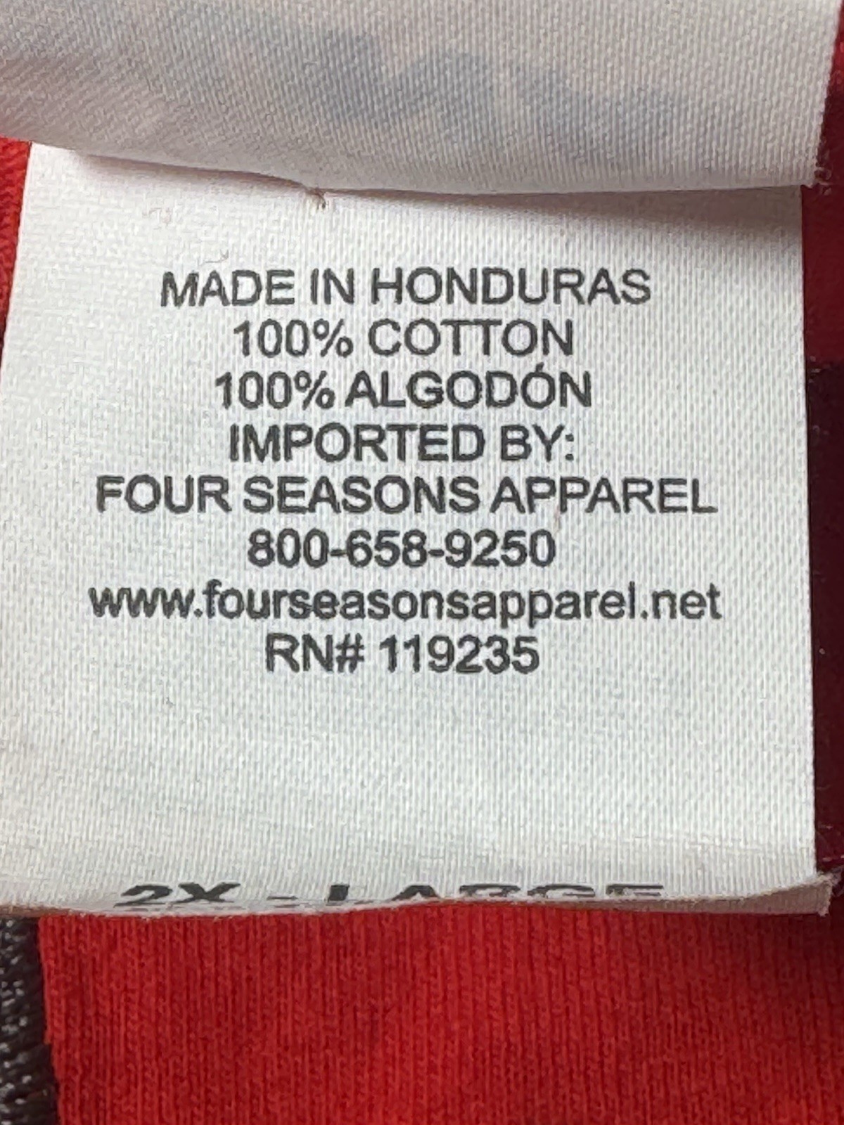 Pre Owned Good Orlando Florida Suna T Shirt Embroidered Red Silver Men Size 2XL