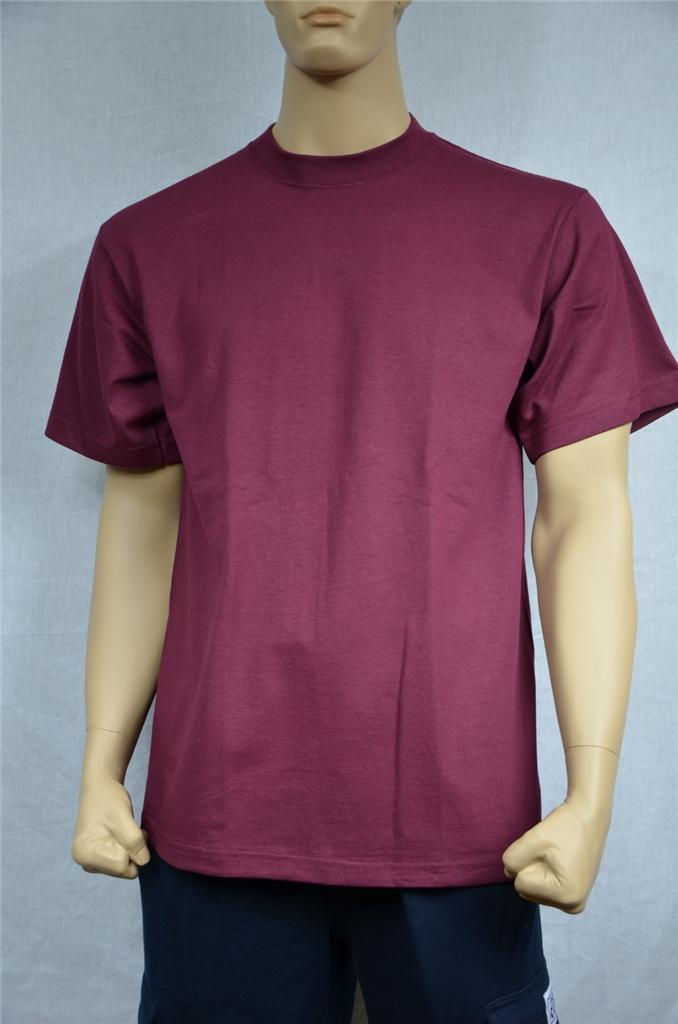 1 NEW SHAKA WEAR SUPER MAX HEAVY WEIGHT T-SHIRT BURGUNDY TEE PLAIN S-5XLT
