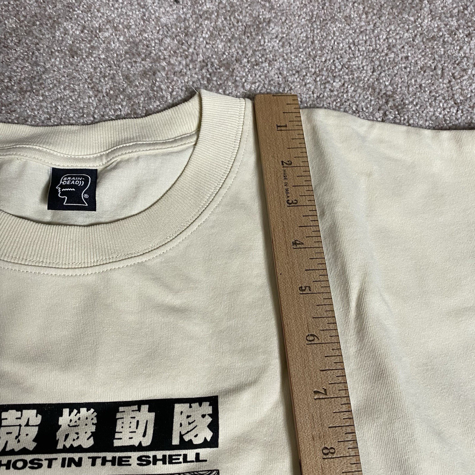 Brain Dead x Ghost In The Shell Megatech Machine T-shirt – Natural XL NEW RARE