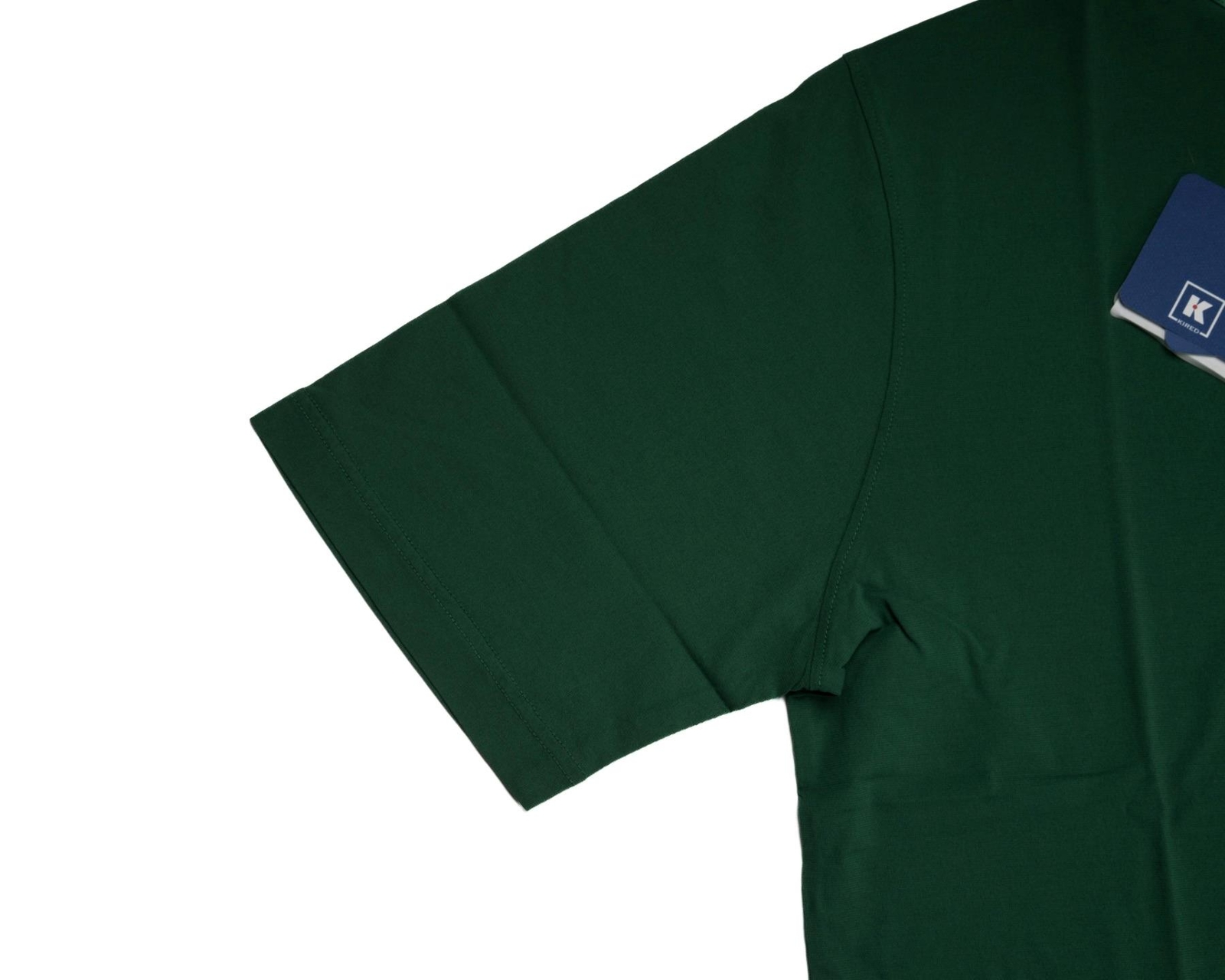 Kired by Kiton $350 NWT Green Short Sleeve Henley Shirt Crepe Cotton M (50 IT)