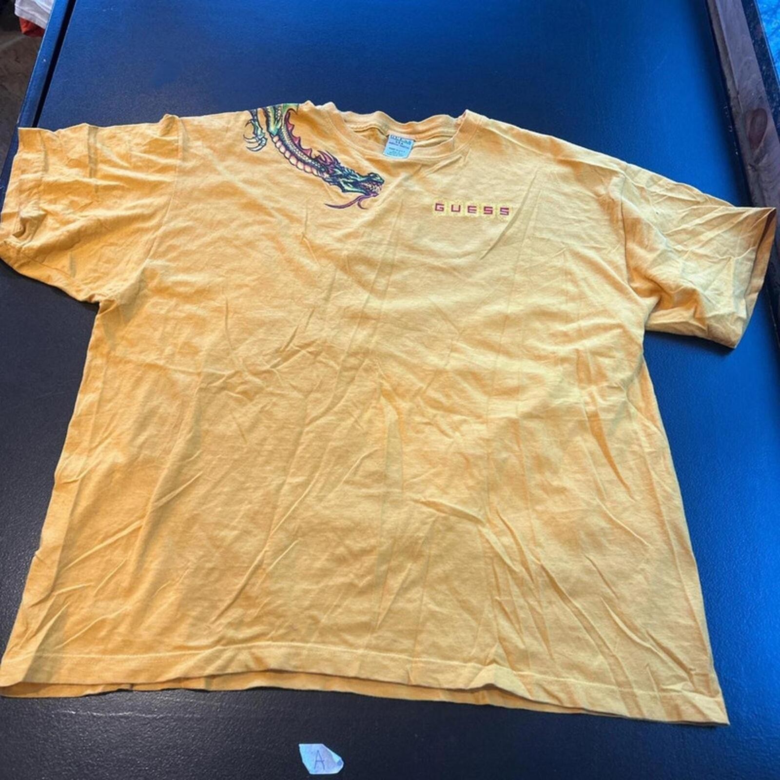 Guess Men&rsquo;s Yellow Tshirt