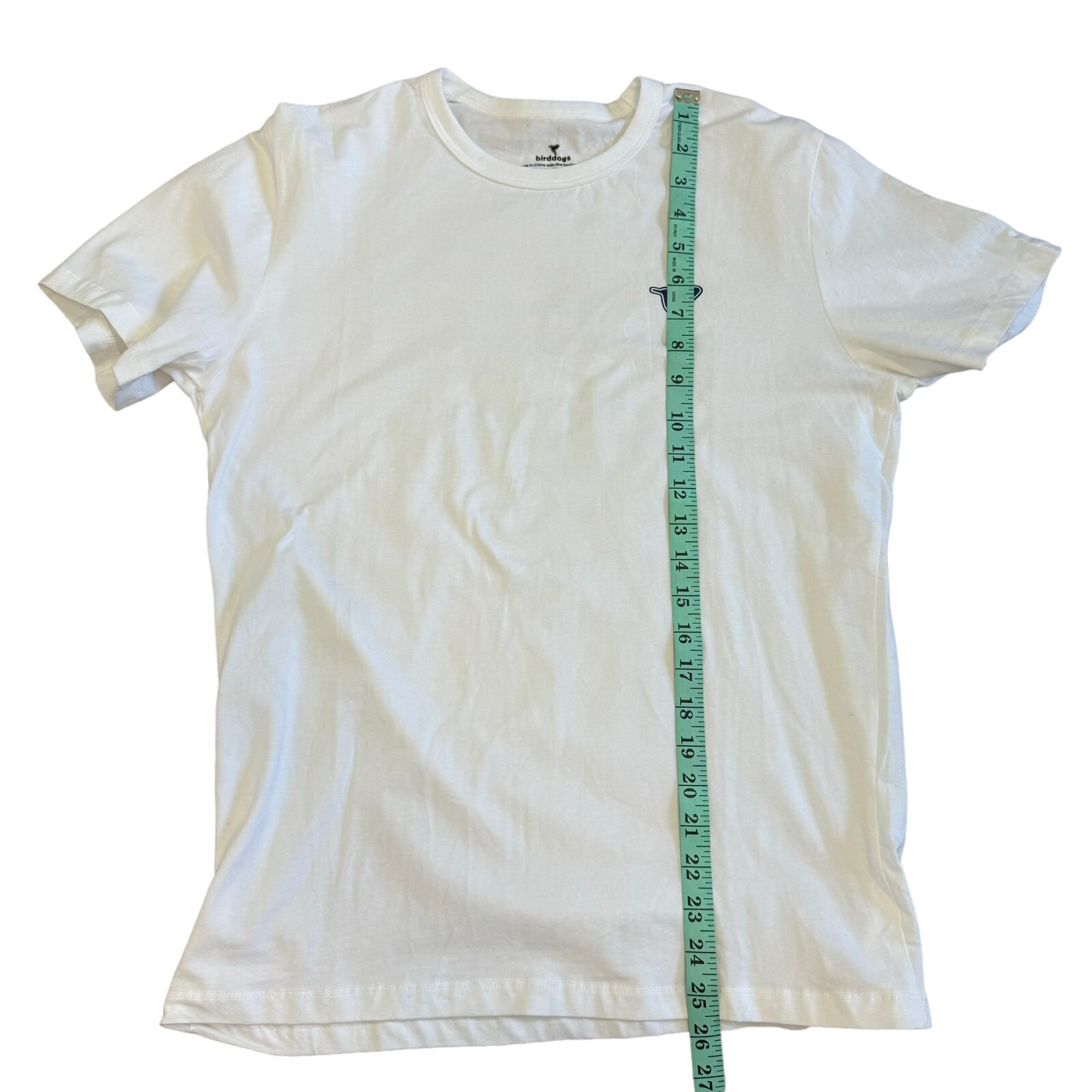 Birddogs Men T-Shirt Short Sleeve Crew Neck Palm Leaf Print Graphic White Medium