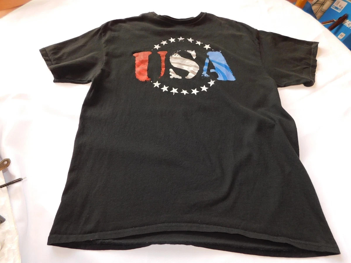 Unbranded Men&rsquo;s Short Sleeve T Shirt Size See Measurements USA Black GUC