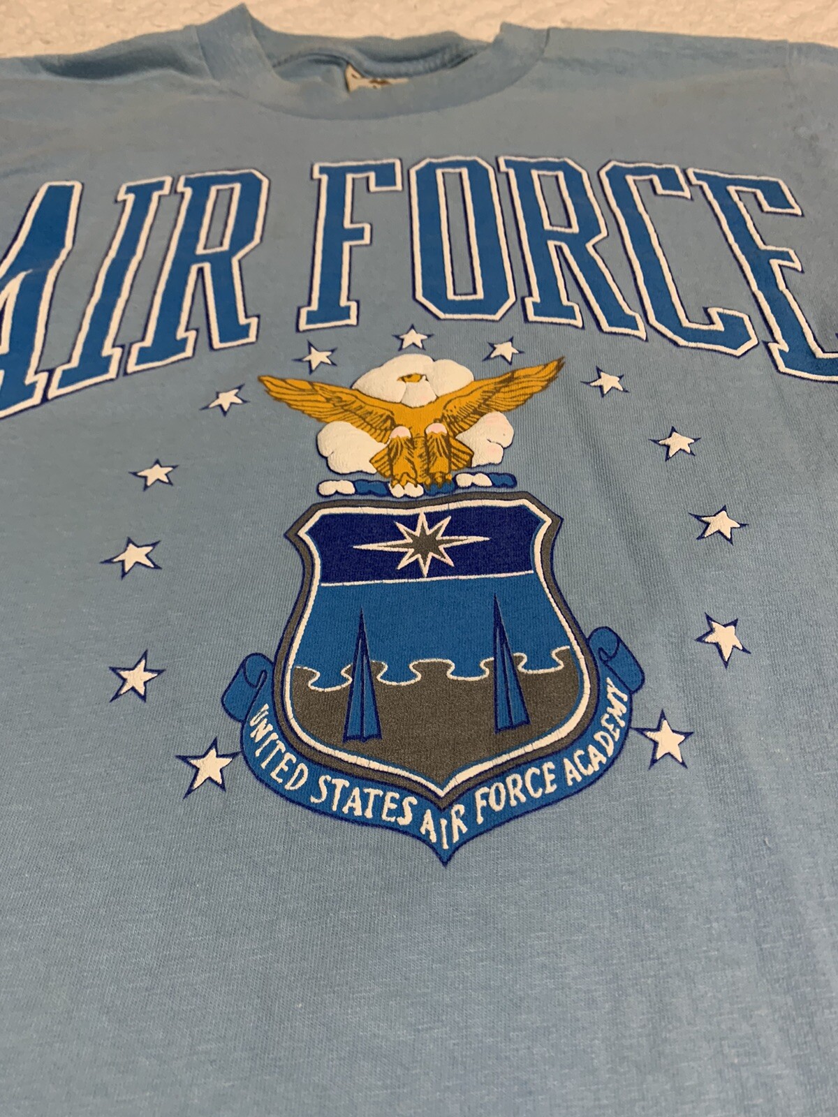 Vintage Galt Sand Single Stitch AIR FORCE ACADEMY Puffy T Shirt size Large