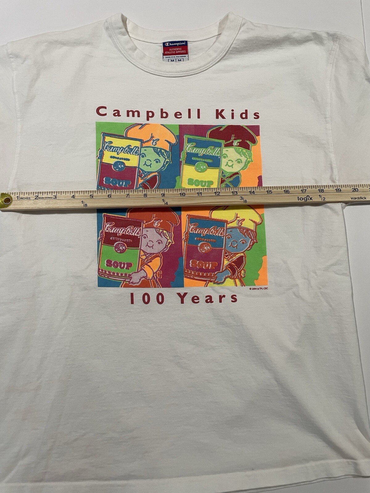 VINTAGE ANDY WARHOL CAMPBELL&rsquo;S POP ART T SHIRT M – ROY LICHTENSTEIN KEITH HARING