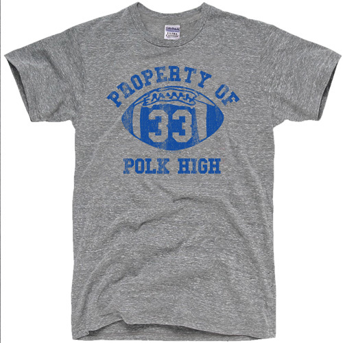 AL-BUNDY polk high vintage 80s football jersey-33 costume gift gym T-Shirt GREY