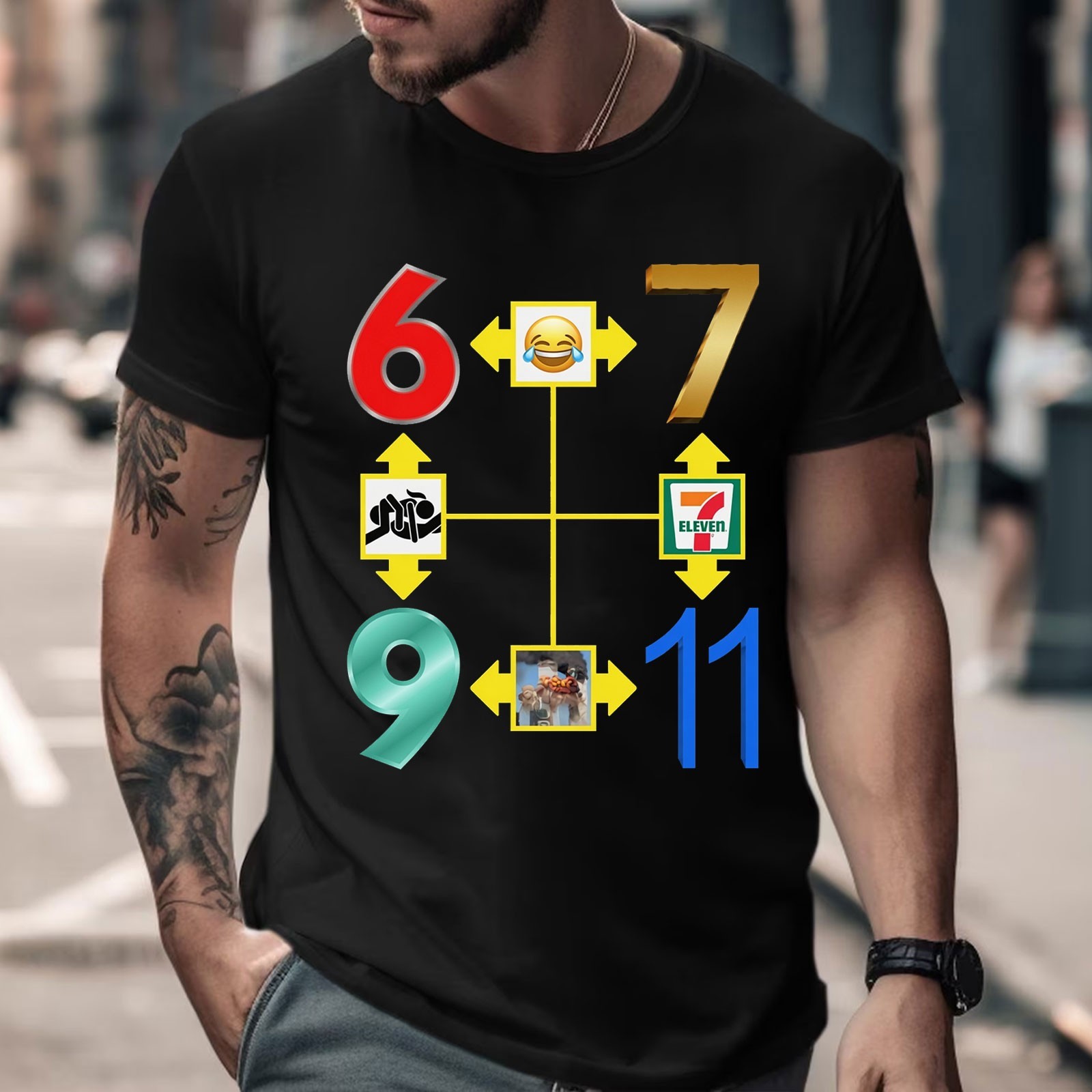 6-7 Shirt, 69 Shirt, 9/11 Shirt, Funny Shirt, 100% Cotton Short Sleeve T-Shirt