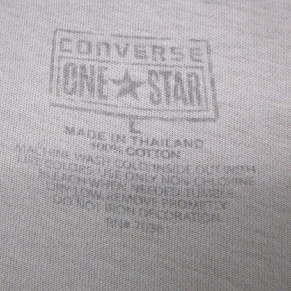 Converse One Star Graphic Print T-Shirt Gray Men Size Large