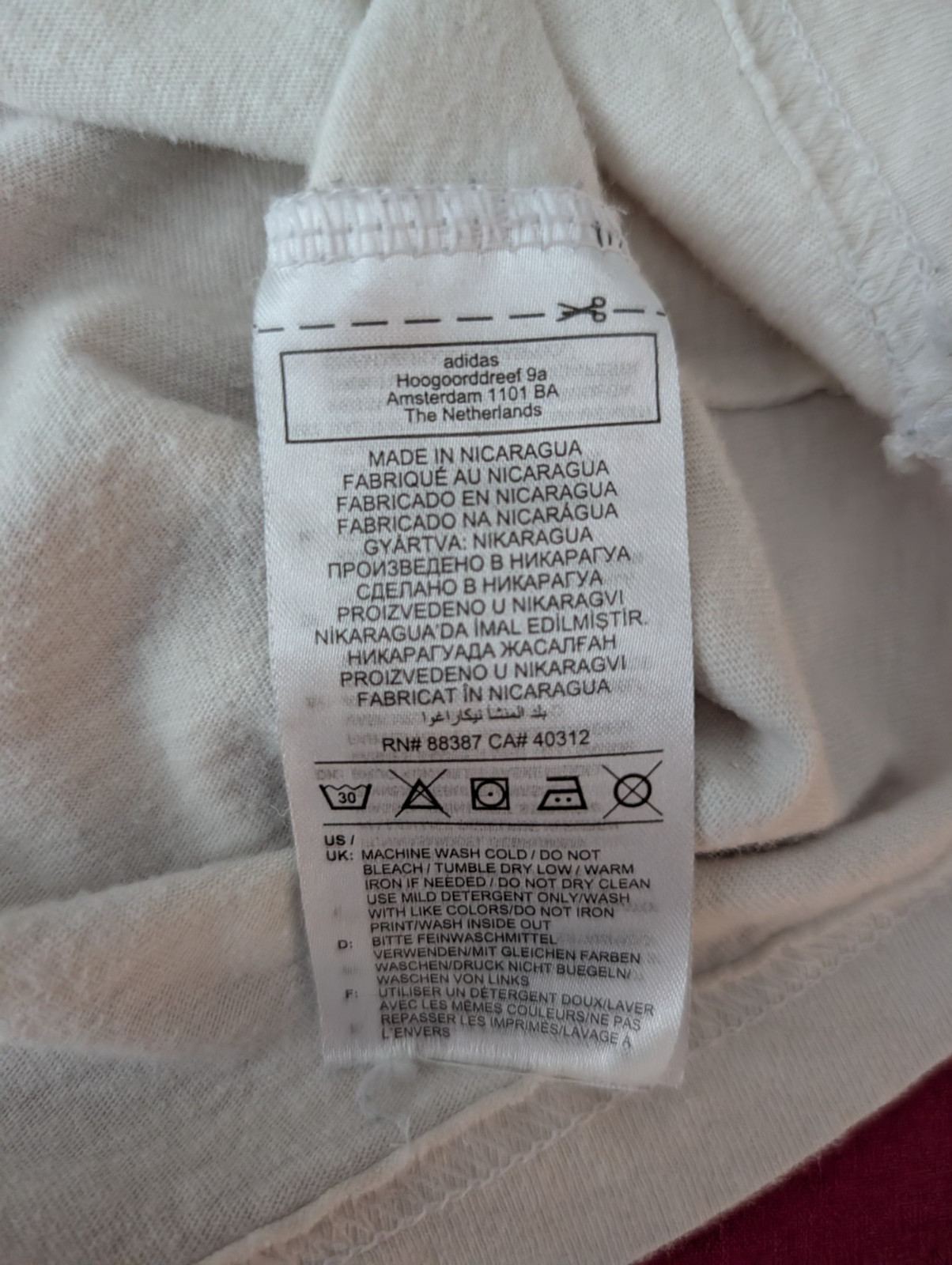 Adidas Originals Trefoil Logo T Shirt Mens Small Ivory White Graphic Tee