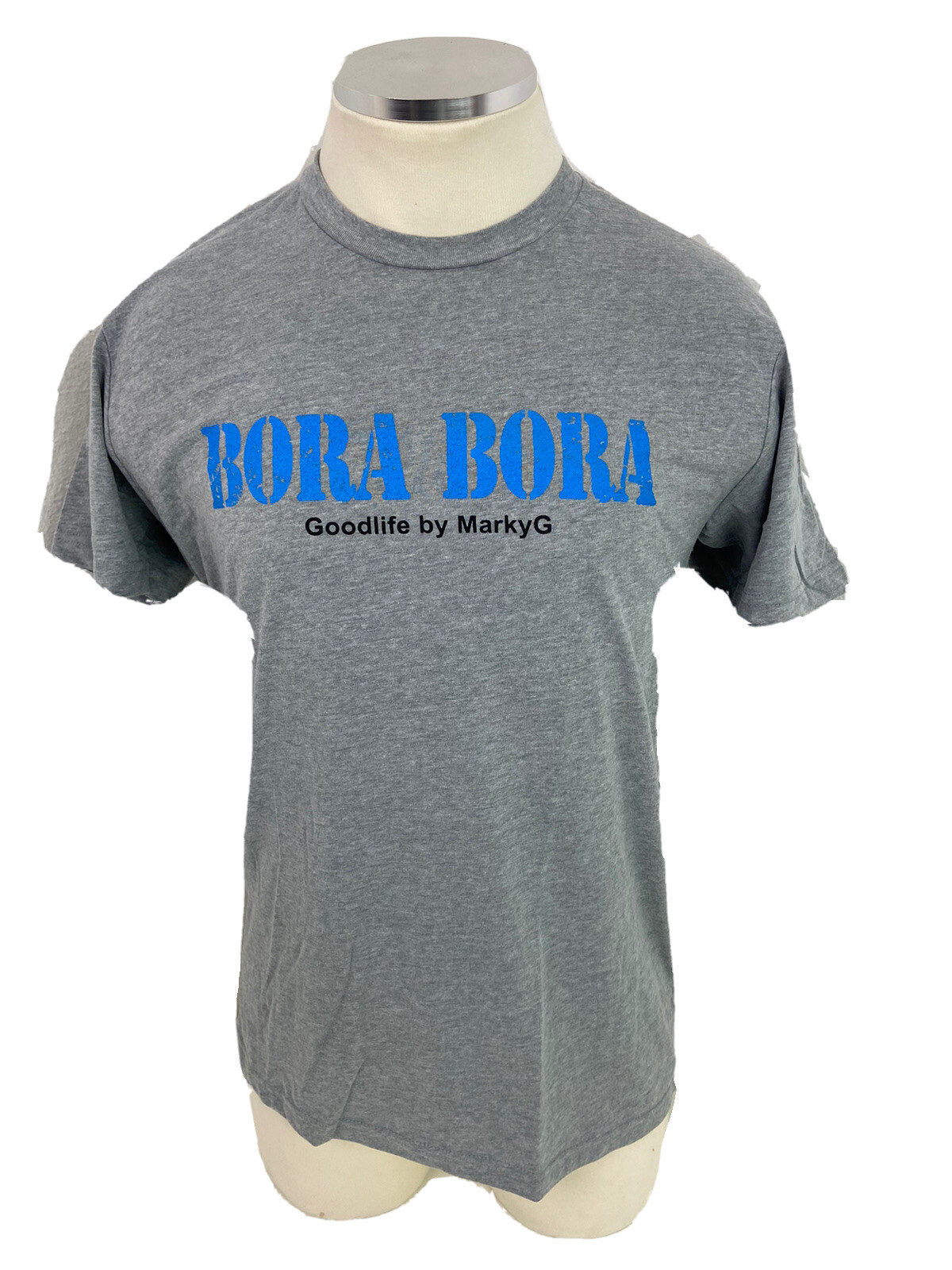 Marky G Men&rsquo;s Gray Short Sleeve Crew Neck Bora Bora T-Shirt Size Medium