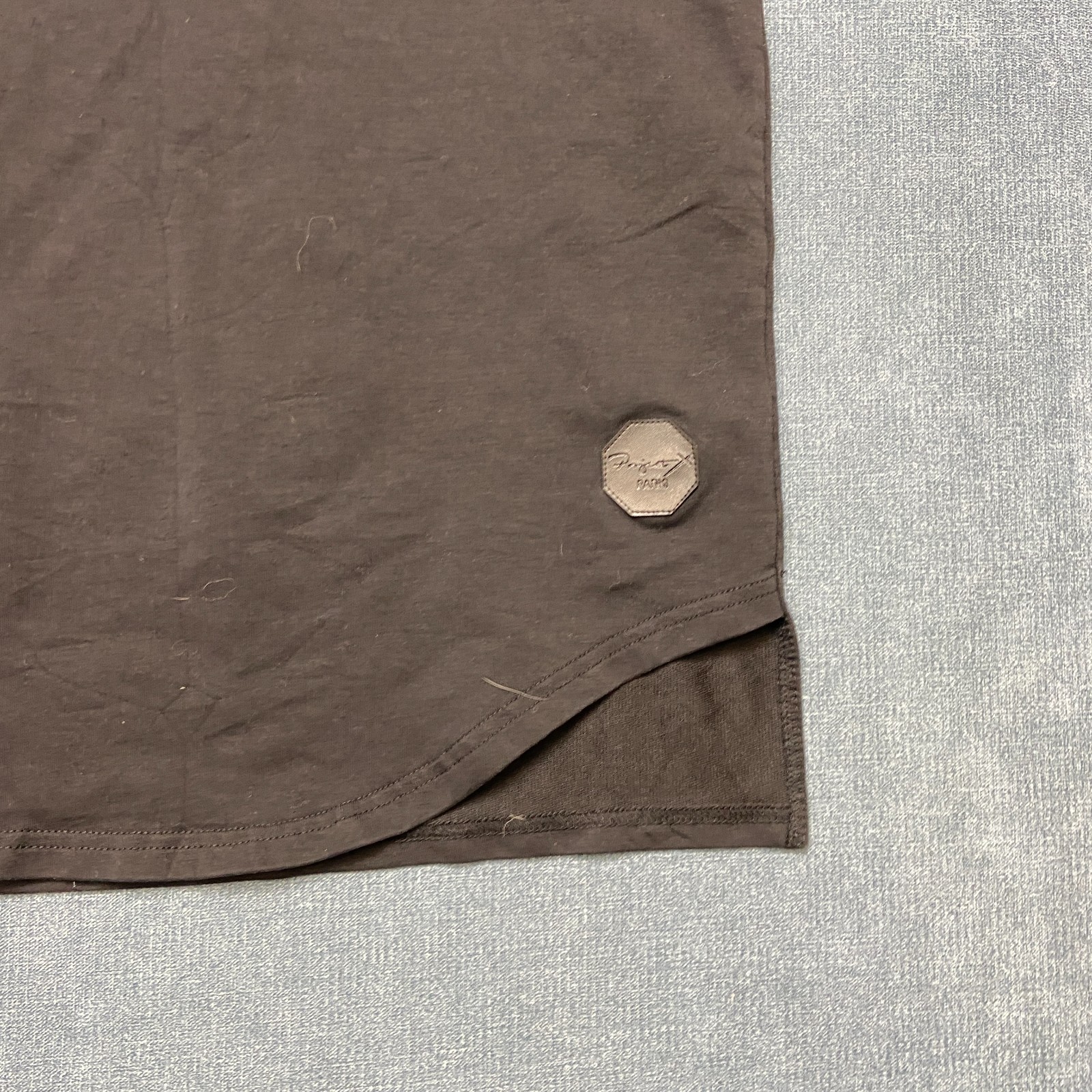 Project X Paris T-Shirt Mens Medium Black Short Sleeve Pleated Shoulder Detail