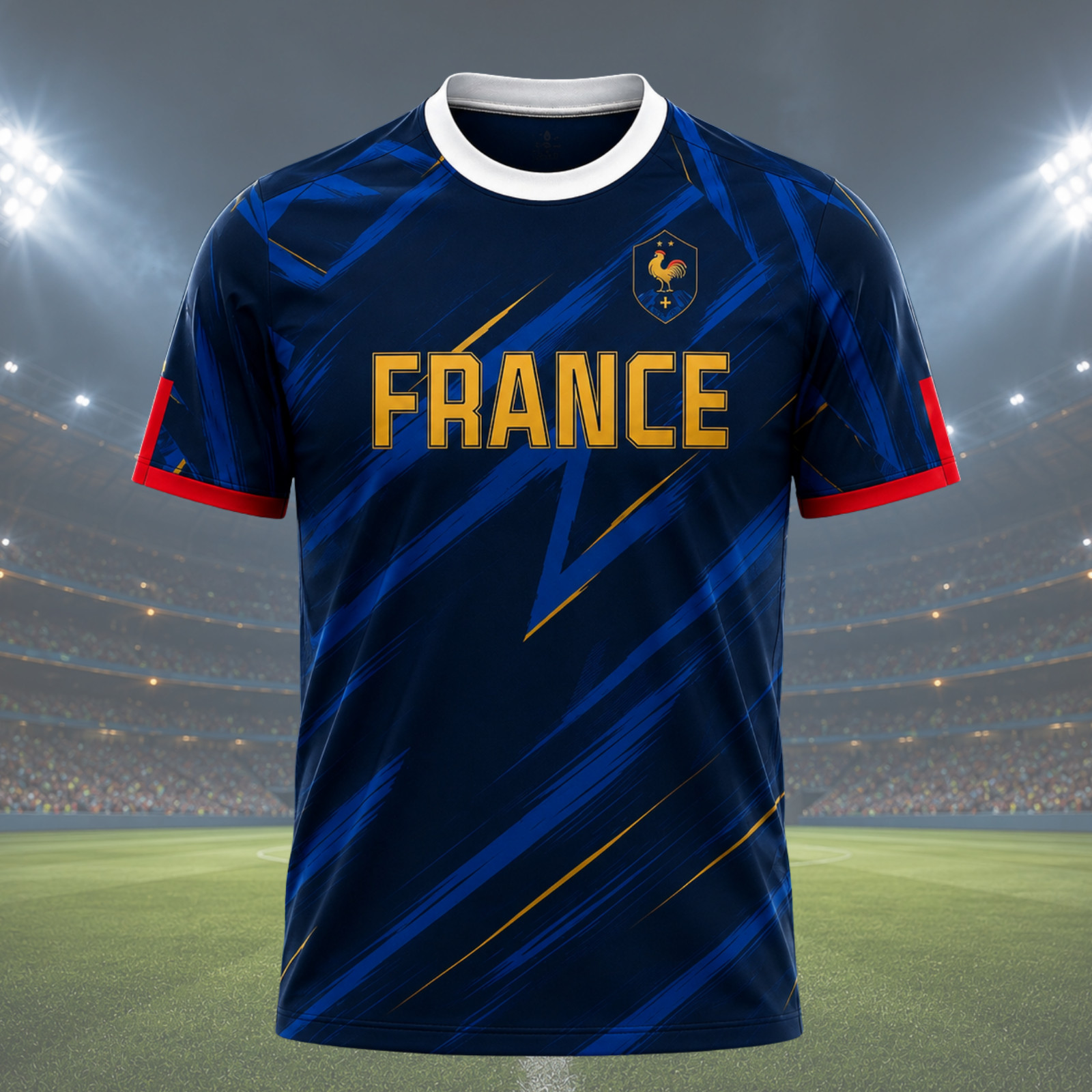Mens France Soccer Jersey Personalized Name Number French Football Shirt (S-5XL)