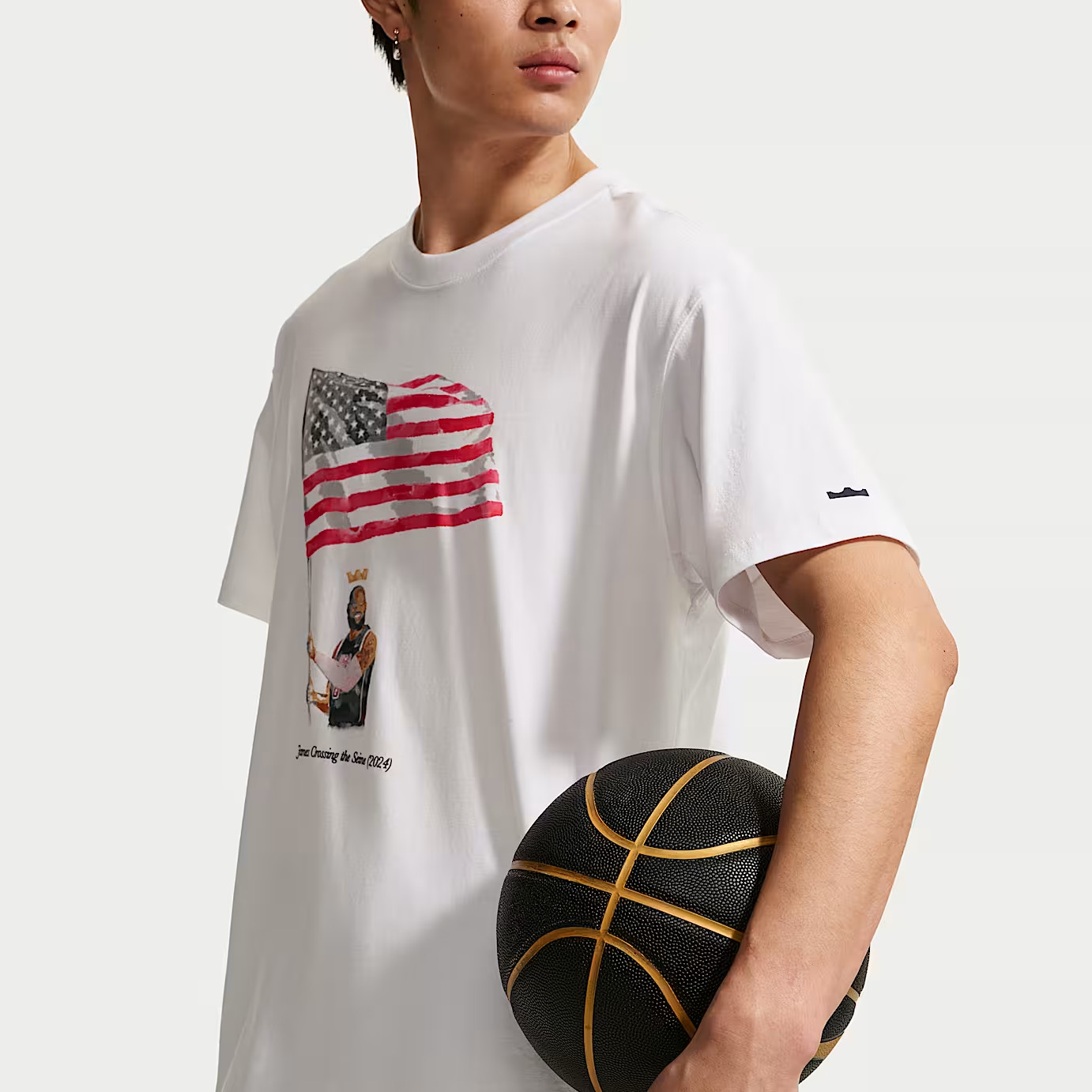 Nike T Shirts Men&rsquo;s White Crew Neck Moderate IH8582-100 Size