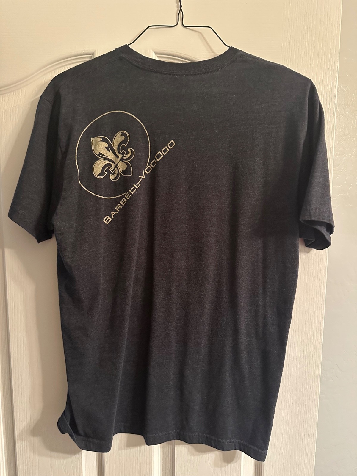 Barbell Voodoo Ouija Board CrossFit T-Shirt Gray Men’s Large