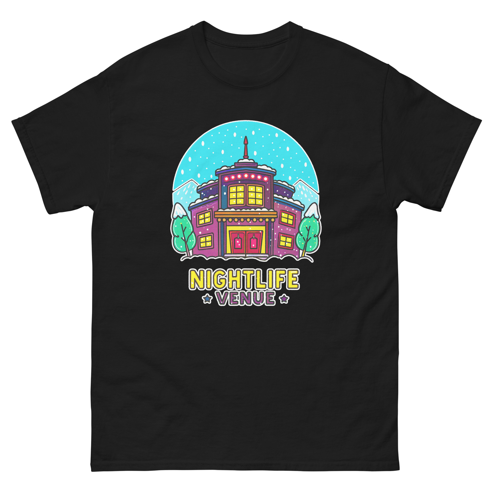 Nightlife Venue Mountain Ski Resort Town T-Shirt
