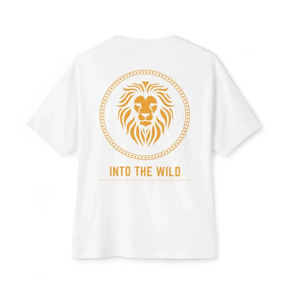 Men motivational graphic text printed oversized white T-shirt