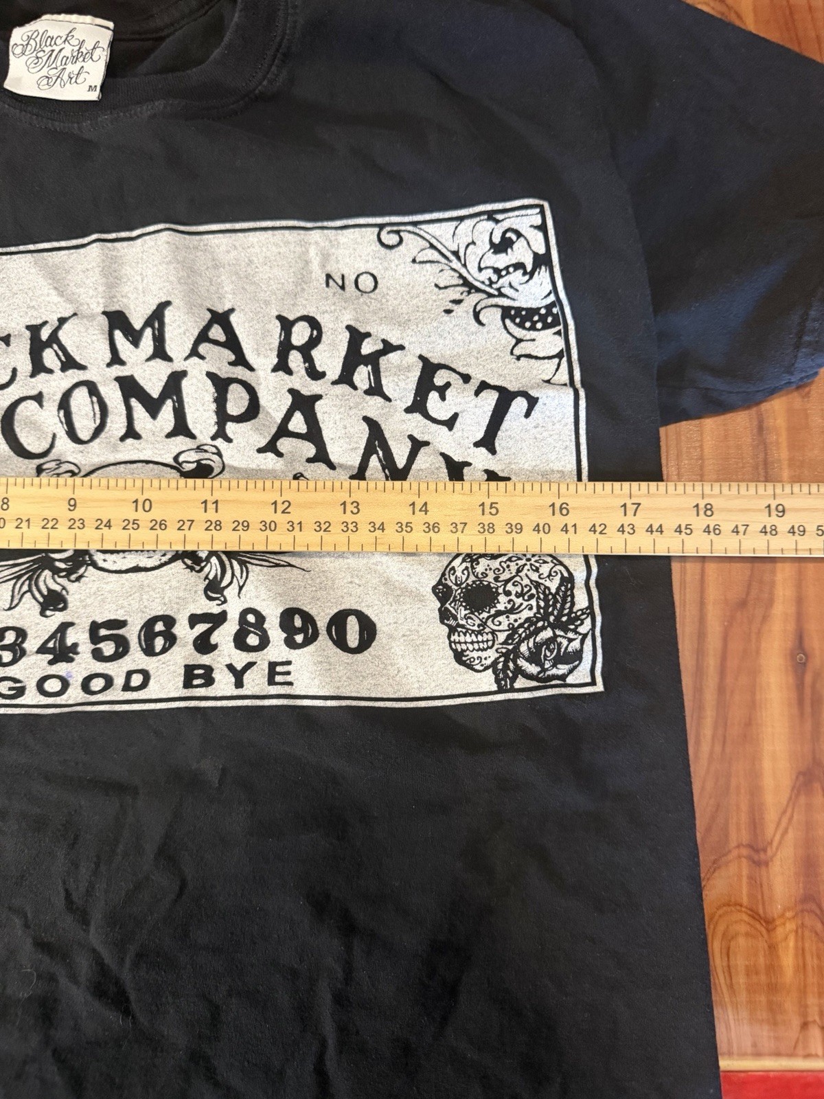 Black Market Art Co. Vintage Ouija Board T-Shirt Size Medium Black